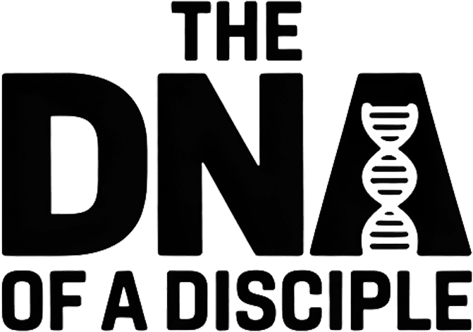 The DNA of a Disciple sermon series logo with DNA helix integrated into the letter A