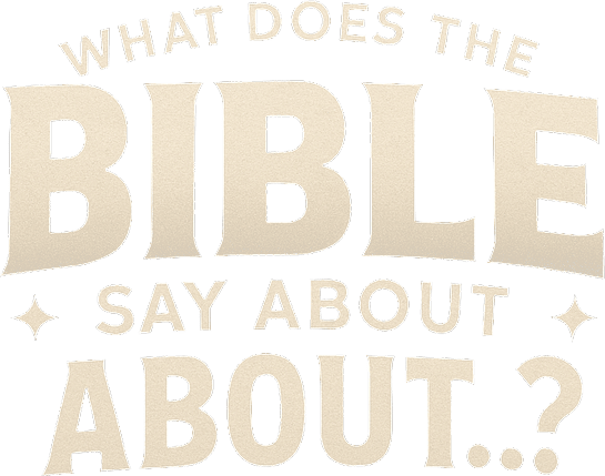 What Does The Bible Say About...?" sermon series graphic with decorative star accents
